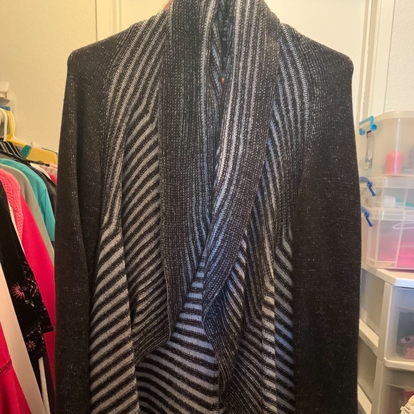 Alfani Black Knit Open-Front Cardigan Wrap Sweater - Picture 1 of 2